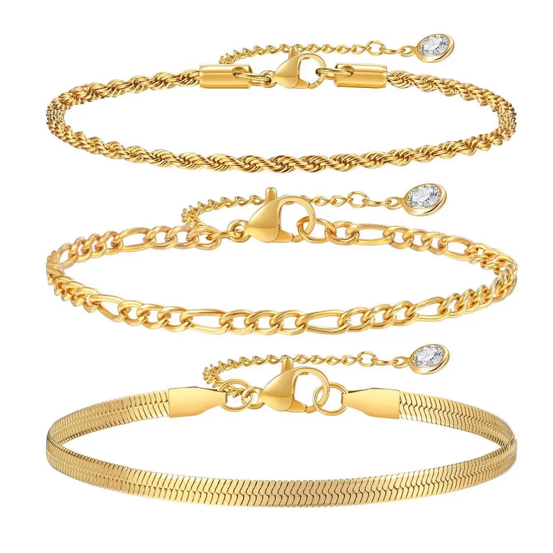Monika 3 Piece Bracelet set Fabric