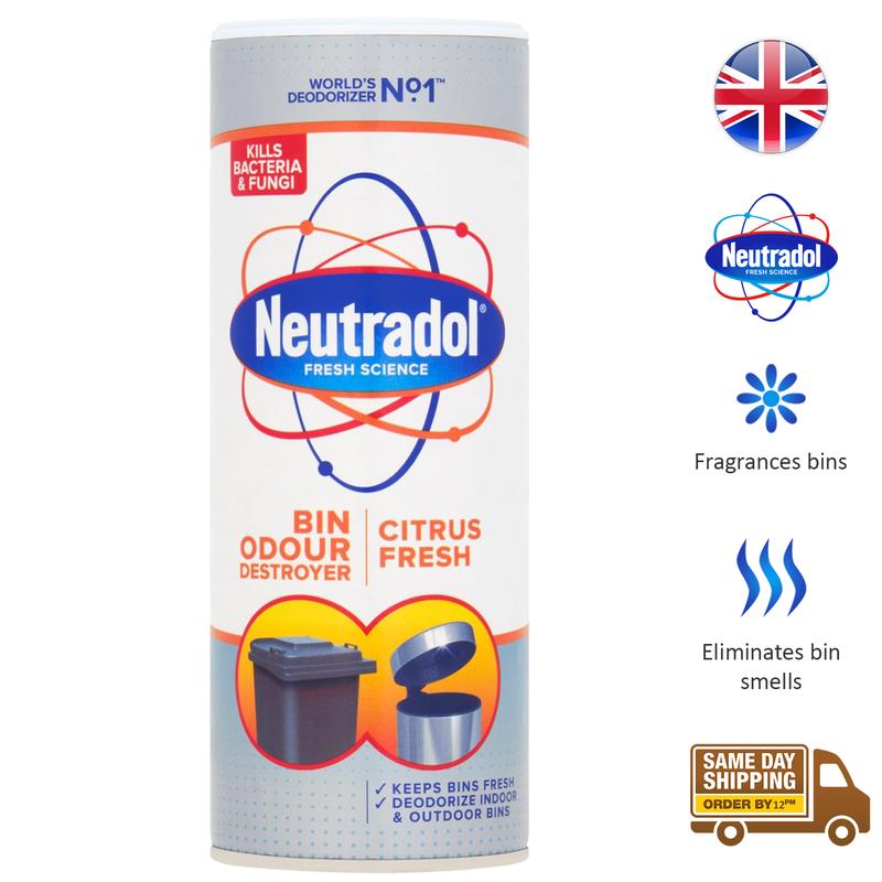 Neutradol Dust Bin Freshener Odour Destroyer Powder Citrus Fresh Fragrance 350g 0