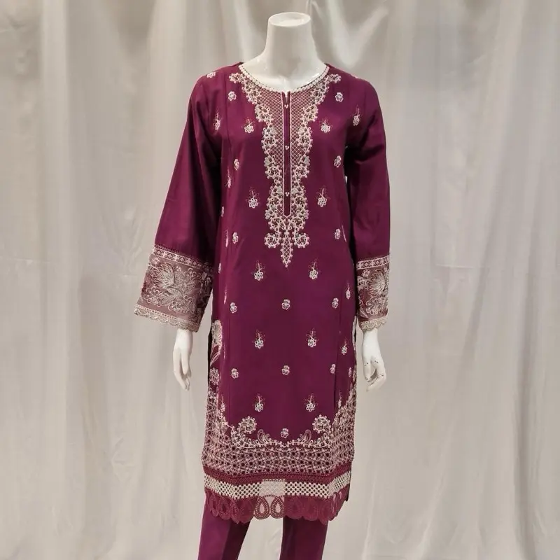 Women's Khaddar Material 2 Piece 0045 Casual wear Womenswear for Comfort Long Sleeve Suits - Floral Print
