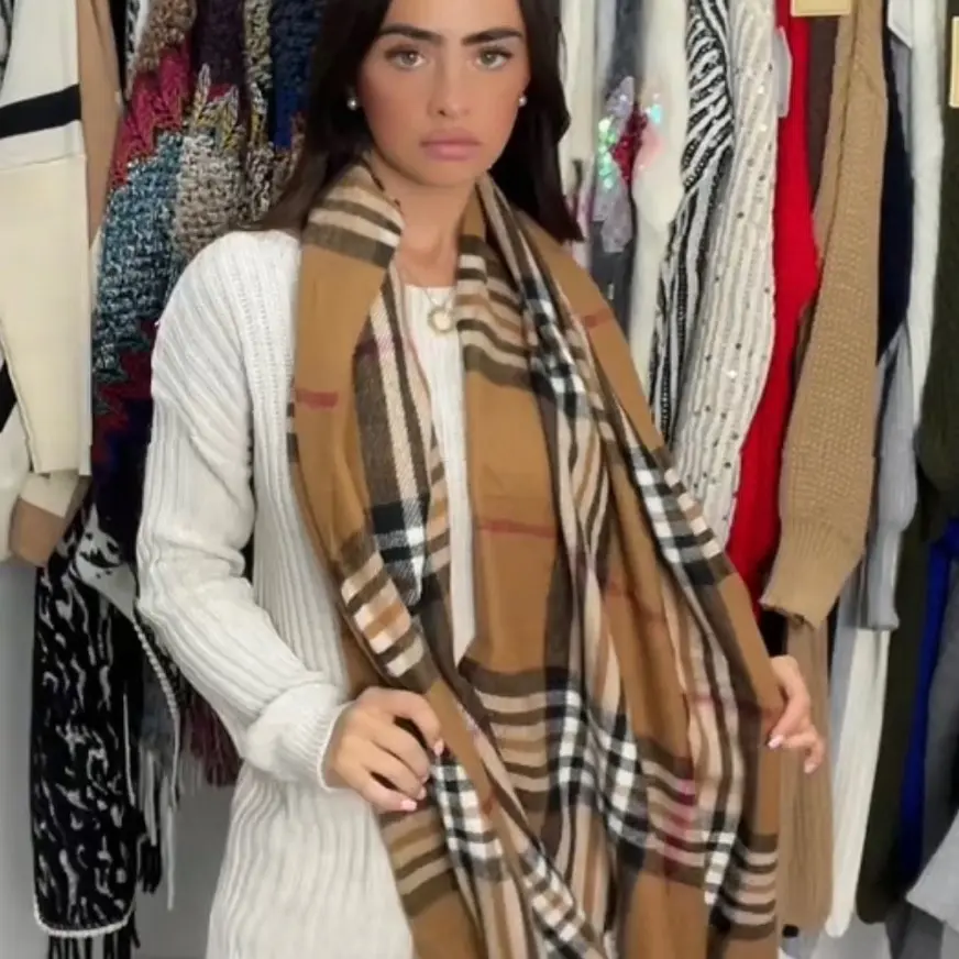 Checked scarfs, One size, Lady Scarfs, Winter Scarf, Scarf women