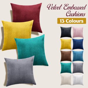 Premium Embossed Velvet Cushion Cover – 18x18 Inch, Rich Colors, Intricate Pattern and Hidden Zipper – Ideal for Living Room, Bedroom or Office