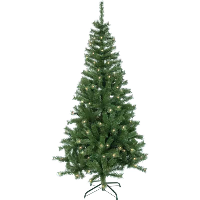 Christmas Tree Artificial 4/5/6/7ft Deluxe With USB LED Remote Lights and Stand Metal Plastic Ornaments Decoration 4