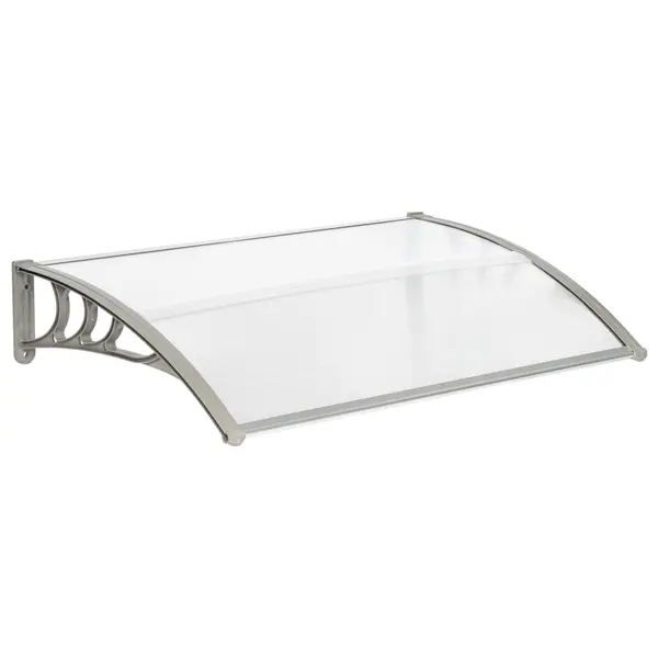 Door Canopy Awning, 120 X 80 Cm Window Garden Front Door Canopy for Outdoor Shelter, Window Porch Shade, Patio Roof Cover, Grey