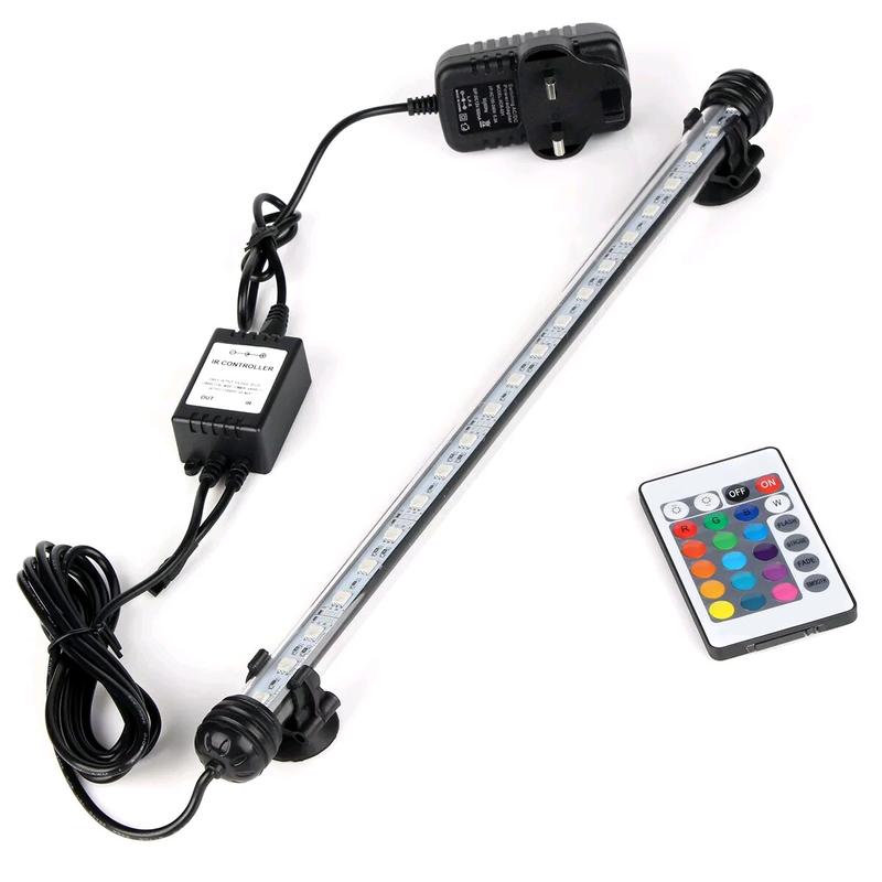 Fish Tank Light 28 CM LED Aquarium LightBlue LED Light Bar Stick Fish Tank 8