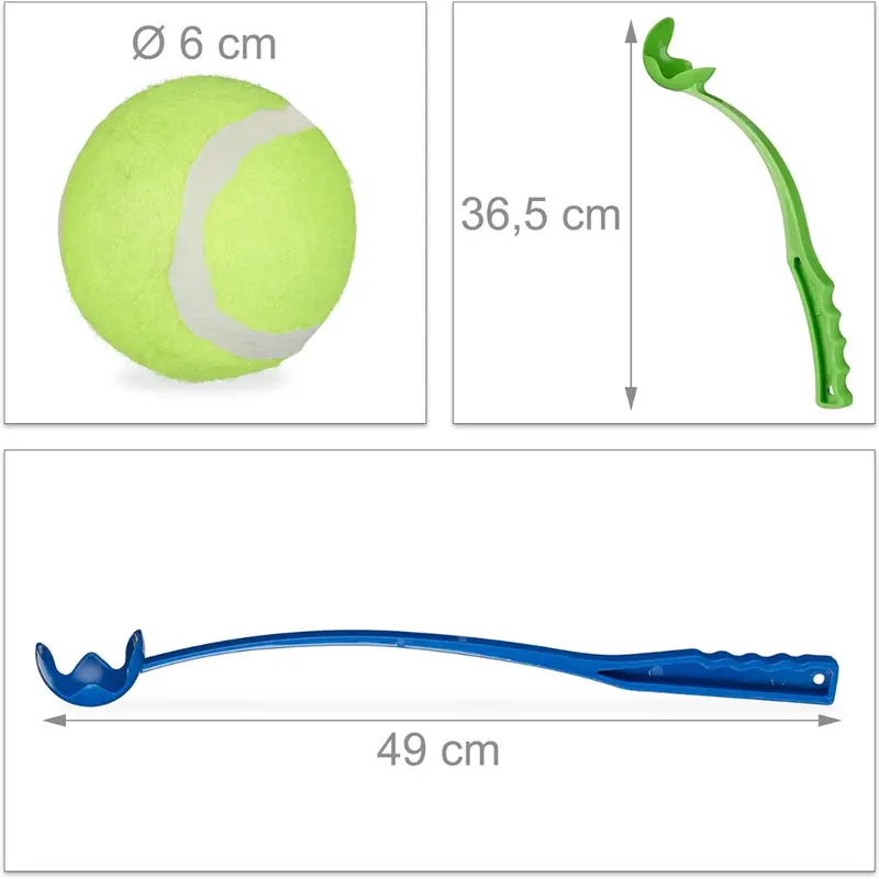 Dog Ball Launcher - 1 Piece Hands Free Ball Thrower, Tennis Ball Thrower for Dogs Puppy, Fetch Play Chuck Dog Tennis Balls for Exercise Training Outdoor Activity, Strong Grip 1