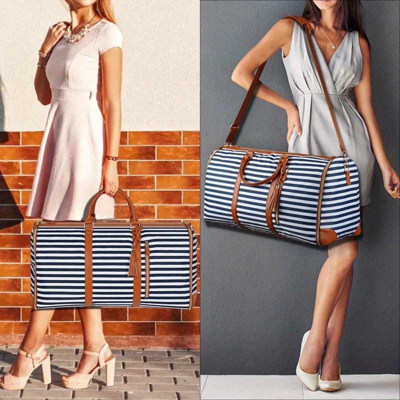 New Arrival Women's Folding Suit Travel Bag Multifunctional Storage Bag Large Capacity Large Pu Hand-Held Luggage Bag 4