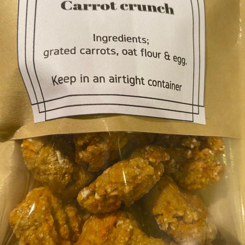 Carrot crunch dog puppy biscuits treats ( heart health ) - 100g 2
