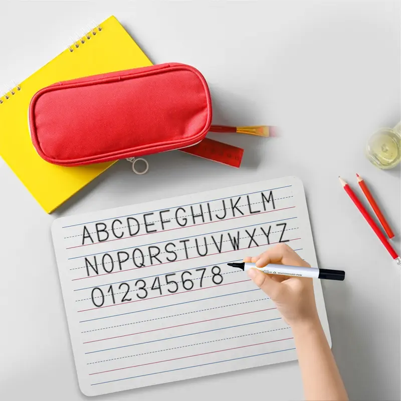 Pack of 30 Rigid MDF Handwriting Lines A4 Whiteboards 3