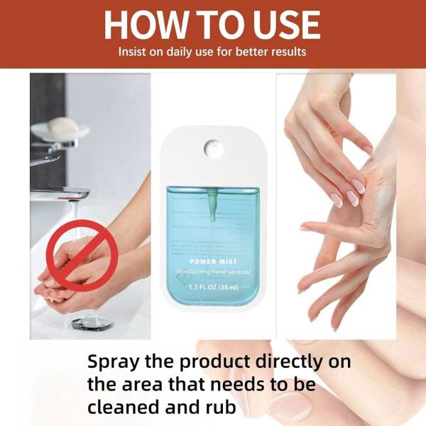 Mist Hydrating Hand Sanit-izer Spray for Adults - Aloe Flavor - Moisturize, Moisture 4