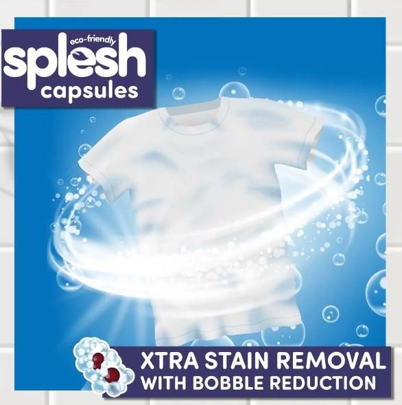 Splesh 3 in 1 Xtra Stain Removal Laundry Capsules - Bulk Buy, 140 Washes 1 Pack - Household 3
