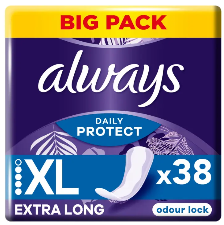 Always Dailies Panty Liners Long Plus Fresh Protect Odour Neutralise 38s x 3 Packs Scent Daily Scented Comfort