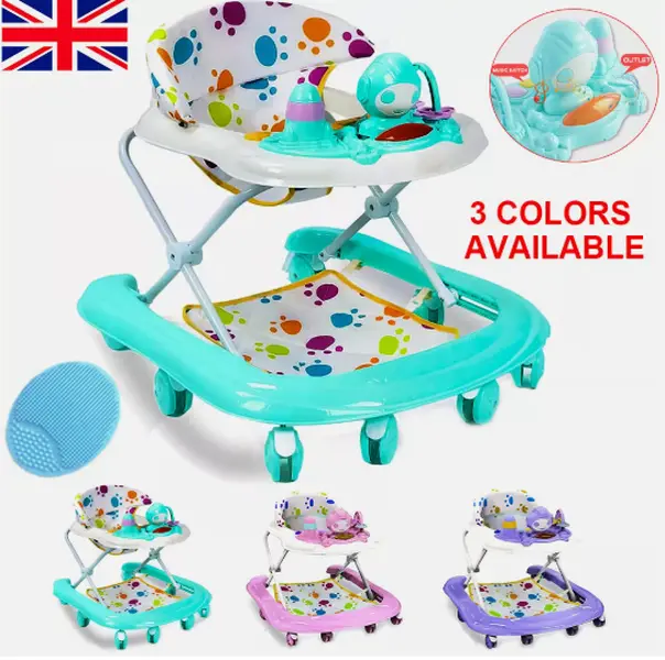 Baby Walker Bouncer First Steps Push Along Activity Music Ride On Car Melody UK