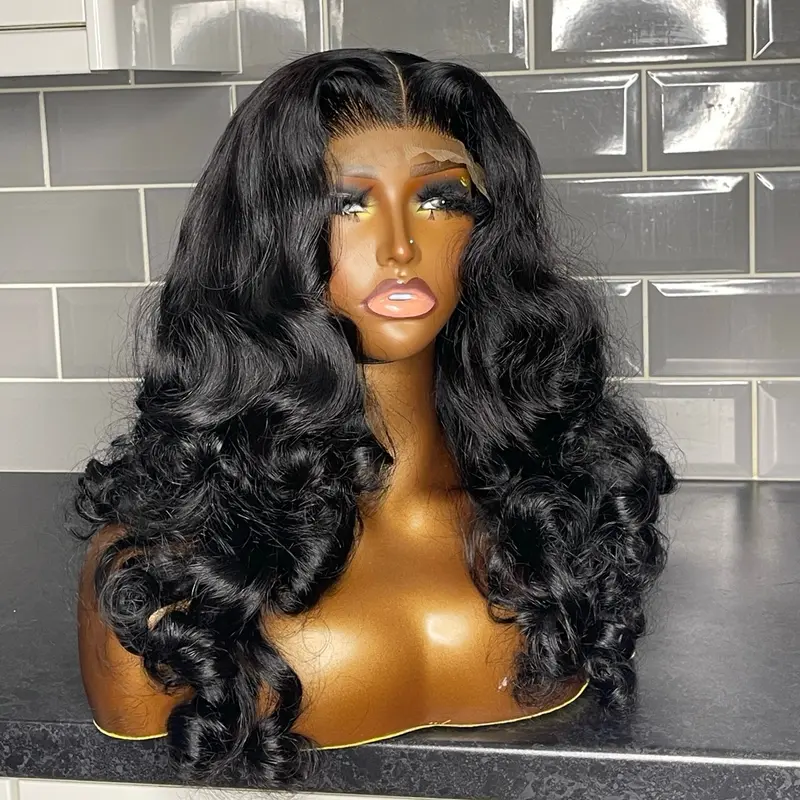 Layered 20” 5*5 SDD bouncy closure wig 7
