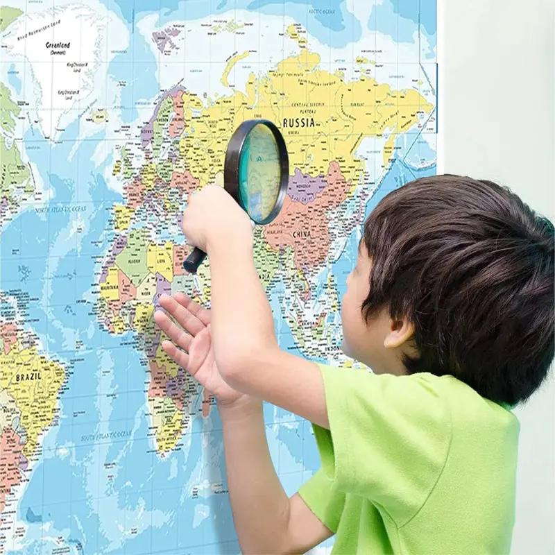 World Map Poster for Wall – 84 x 60cm Large Wall Map of World – World Map Wall Art Atlas - Map of Europe Travel Map - Classroom or Geography Gift 4