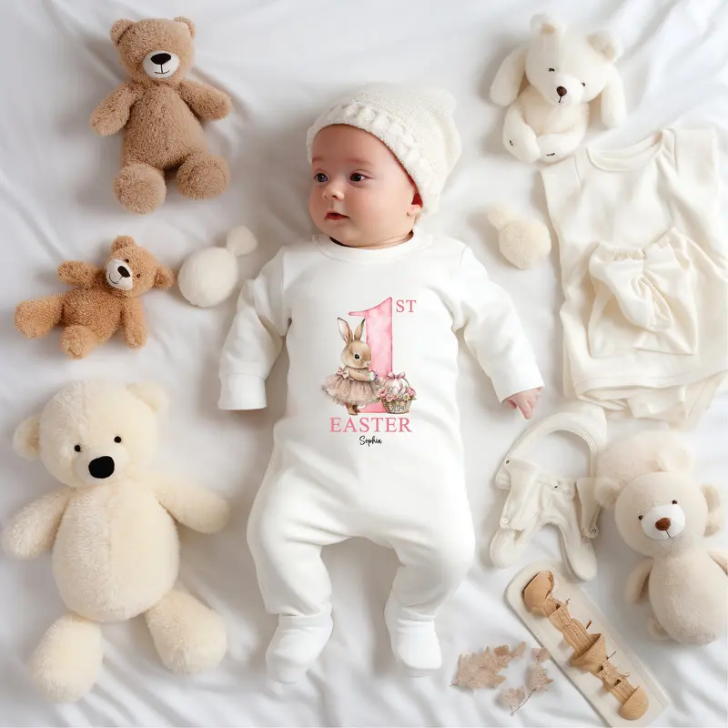 Personalised My First Easter Baby Girl Outfit First Easter 1st Easter - Easter 5