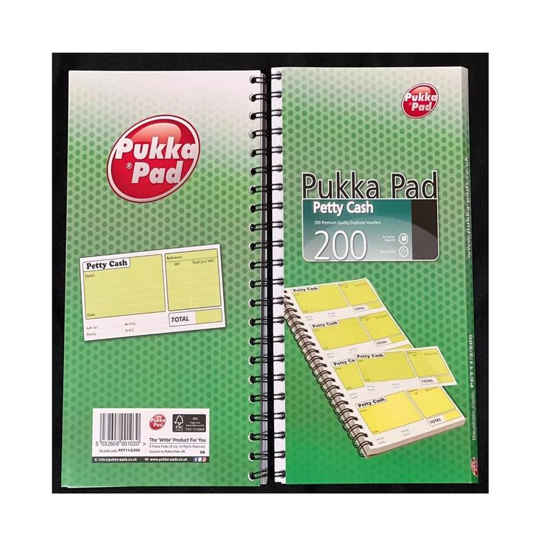 Product Introduction of Pukka Pads Petty Cash Book 153x280mm (PET11/2/200) | Single Price | Ideal for Tracking Office, Business, or Personal Expenses | Durable and Easy-to-Use Financial Record Book 2