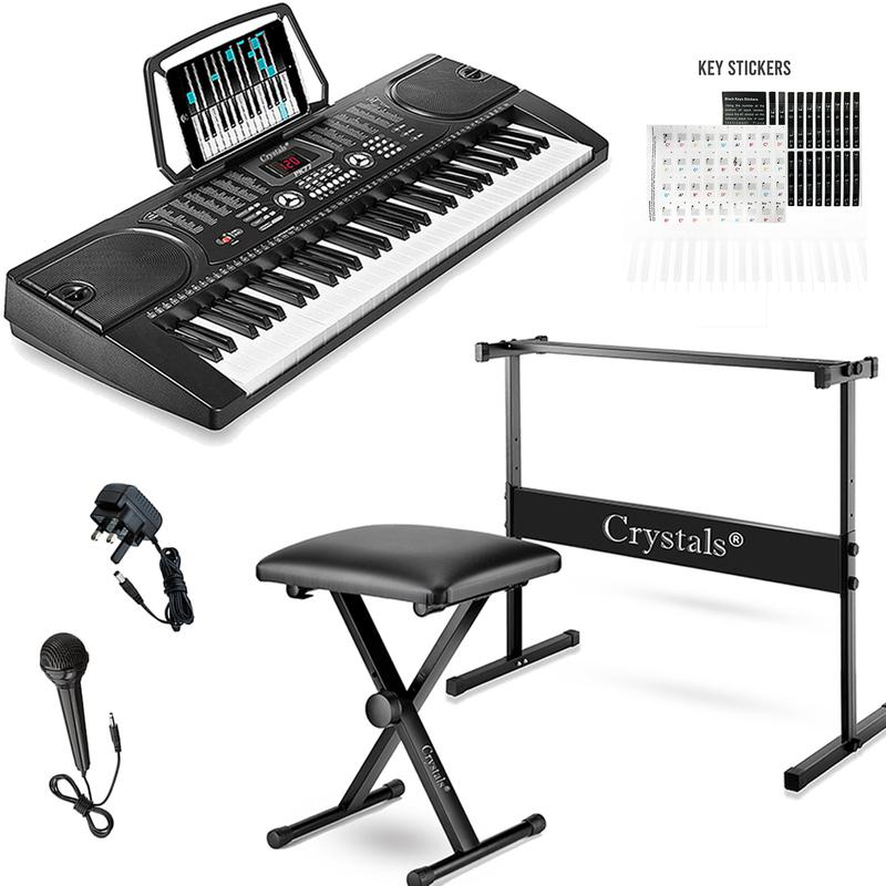 Product Introduction of Crystals 61-Key Digital Piano Keyboard with Optional Stand and Stool for Customized Setup 26