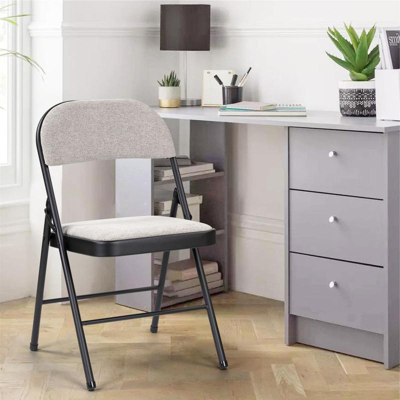 Ultimate Comfort Padded Fabric Folding Chair – Durable & Space-Saving Seating for Home, Office & Events – Supports 114kg, Open: H79 x W46 x D46cm, Folded: H98 x W46 x D8cm, Seat Height: 45cm 1
