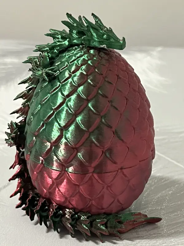3D Printed Dragon Egg with Baby Dragon Toy - Collectible Fantasy Sci-Fi Toy 4