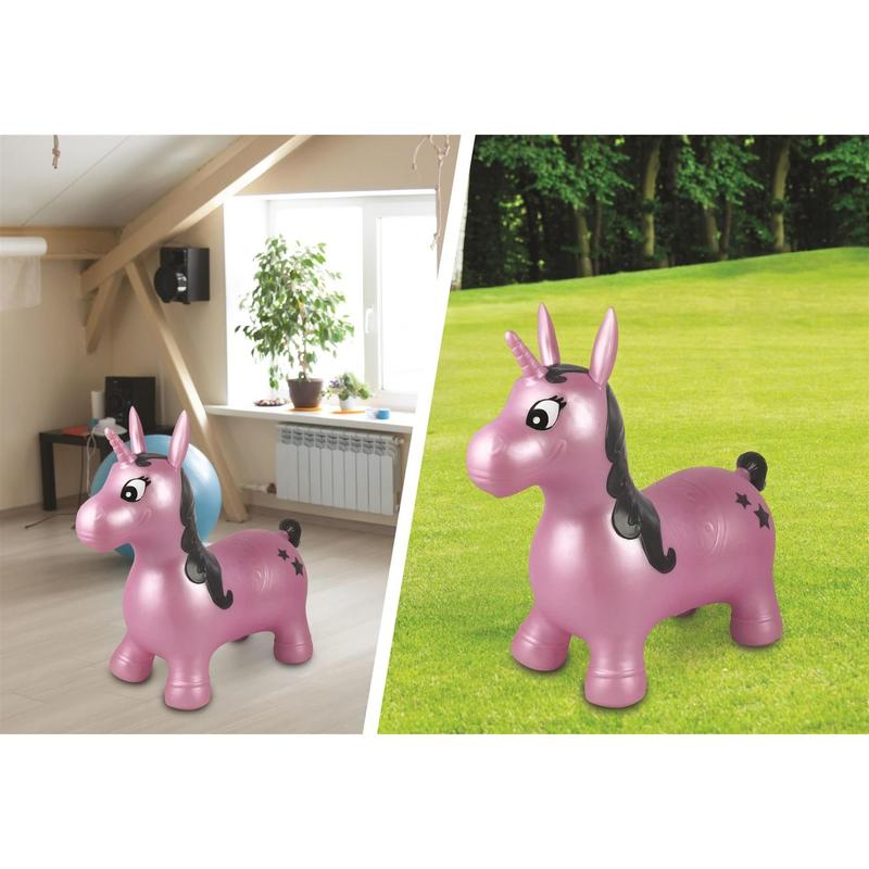 Inflatable Jumping Unicorn - Pink 5