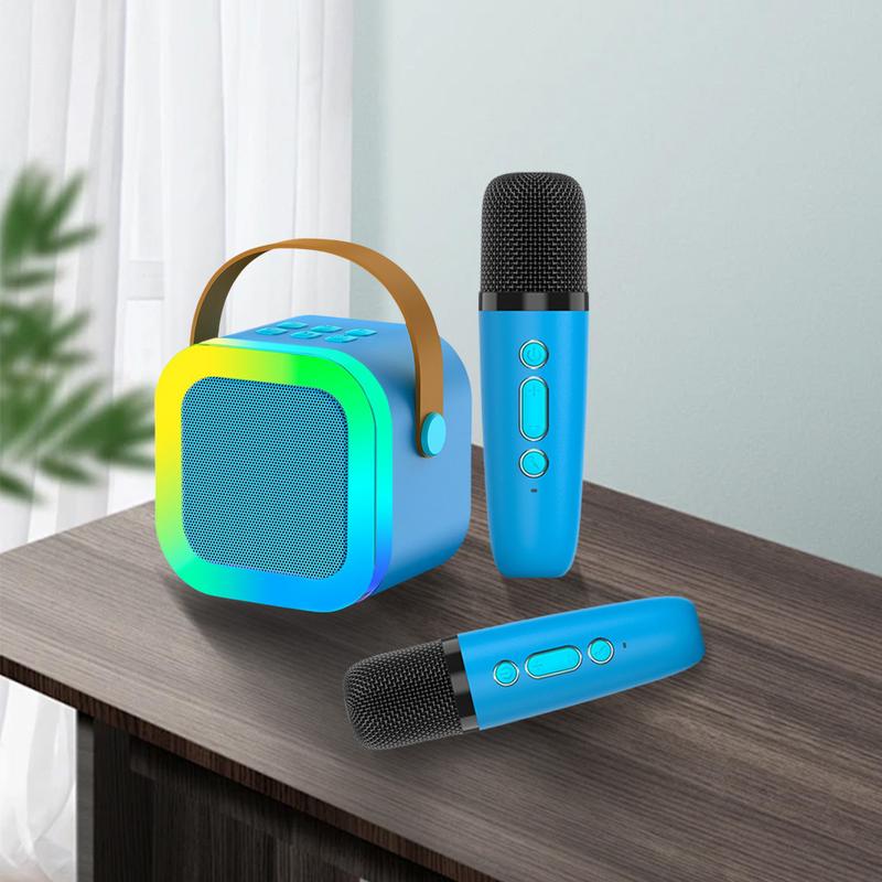 Product Introduction of Karaoke Machine Wireless Bluetooth Karaoke Speaker System RGB Light with 2 Microphones for Home Karaoke Singing Speaker Gift 18