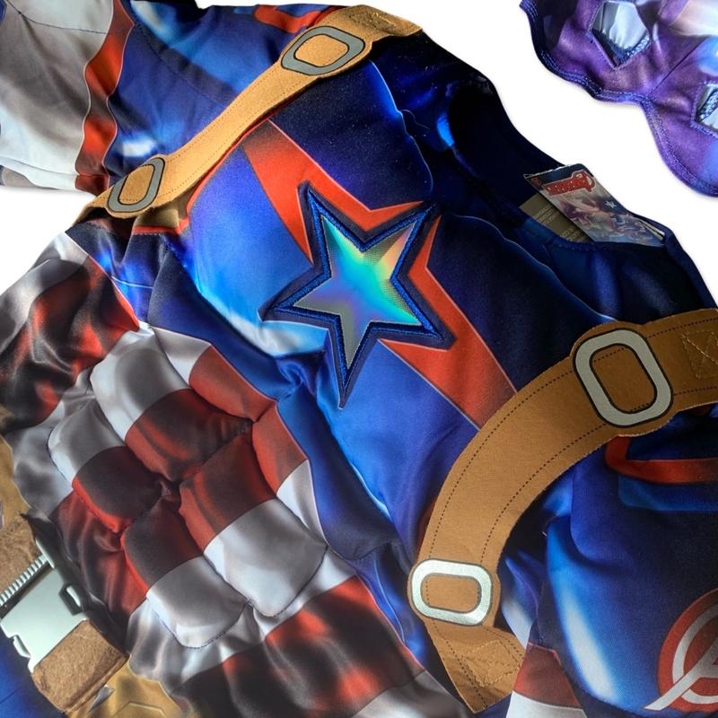Boys Captain A Fancy Dress Suit with Shield Size 9-10 Years Old Only 2
