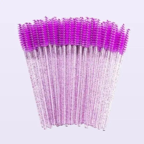 Disposable Eyelash & Eyebrow Brush Tools, 50pcs Glitter Crystal Design Eyelashes Brushes Comb, Daily Makeup Tools, Eyelashes Makeup Tools, Birthday Box for Girl, ThanksGiving Gift, Birthday Gift for her, Best Christmas gift for women 0