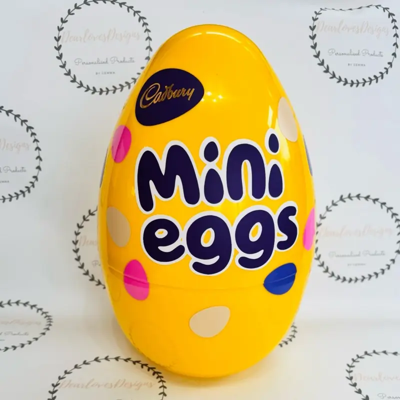 Large 11inch plastic Easter egg - mini egg themed
