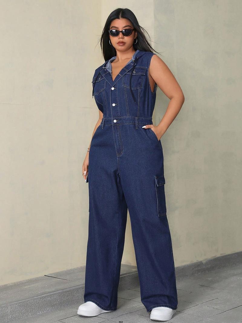 Product Introduction of Jumpsuit Casual Summer ICON Women's Hooded Jeans 19