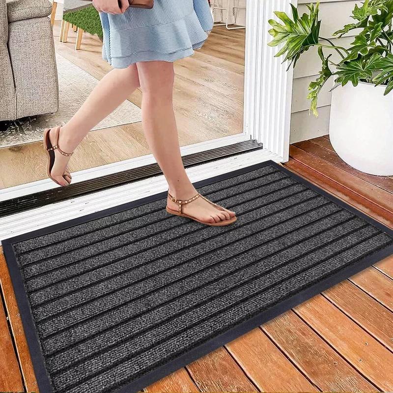 Non Slip Rubber Mat Door Mats Indoor Outdoor Washable Rugs Welcome Door Mat 1