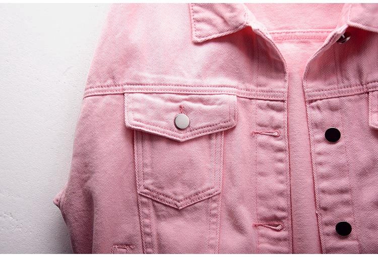 Product Introduction of 2024Spring autumn New Denim Jacket Women Casual Tops Short Coat Female color Jean Jackets Cotton Loose Outerwear Woman Tops 29