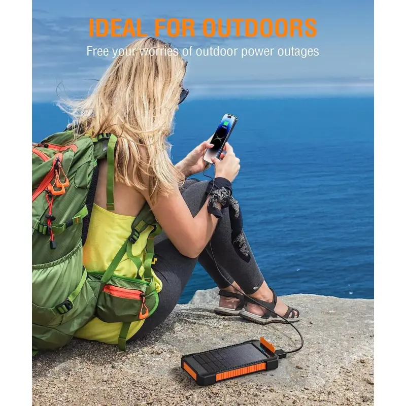 Portable 9000000mah Solar Power Bank USB Pack Battery Charger For Mobile Phone 8