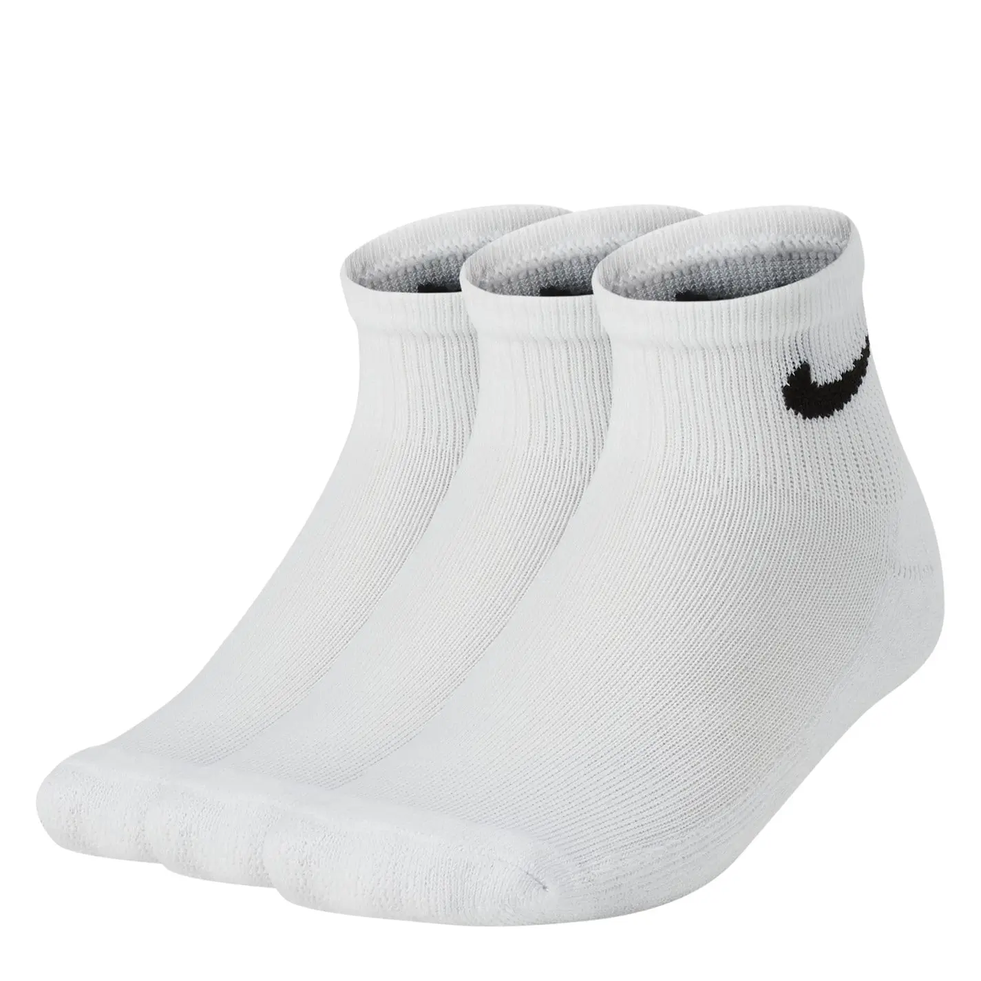 Nike Kids Basic Ankle 3 Pack Childs Quarter Socks