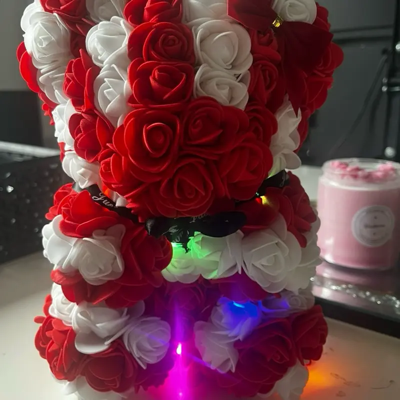 Personalized Rose Blush Flower Bear - Decorative and Functional Toy for Gift Giving 8