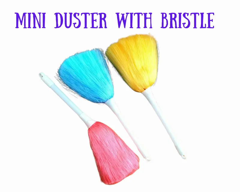 2 Pcs Dust Removal Brush (23cm) Assorted Colours , Microfiber Duster, Washable Mini Dusting Brush with Good Hand Grips | Computer Keyboard Cleaning Brush, Wool Duster, Mini Duster, Duster With Handle, Blind Cleaning Brush Lightweight 3