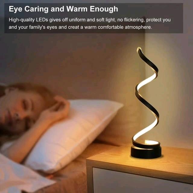 Modern Spiral Dimmable LED Table Lamp for Living Room and Bedroom 6