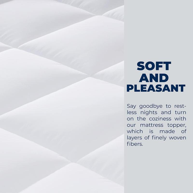 MH Home Hotel Quality Mattress Topper 10cm Deep Thick Breathable Soft Washable Single Double King All Three Sizes 3