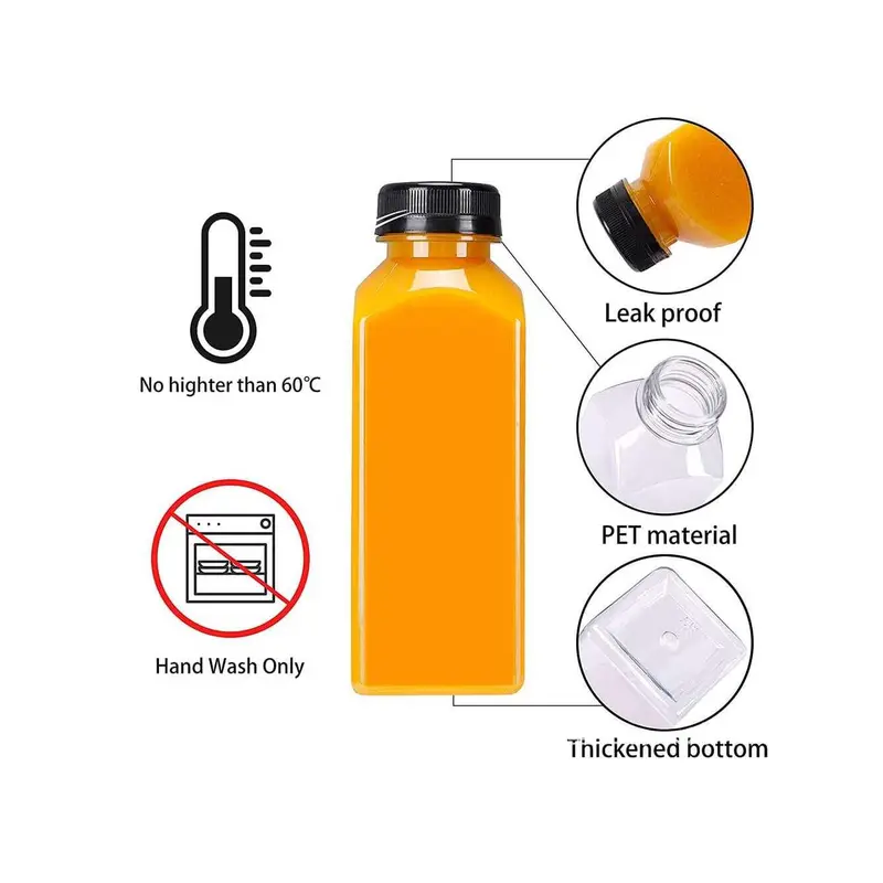 1pc/4pcs/10pcs Transparent Juice Bottles, Suitable For Home Or Outdoor Camping Tin Canister 6