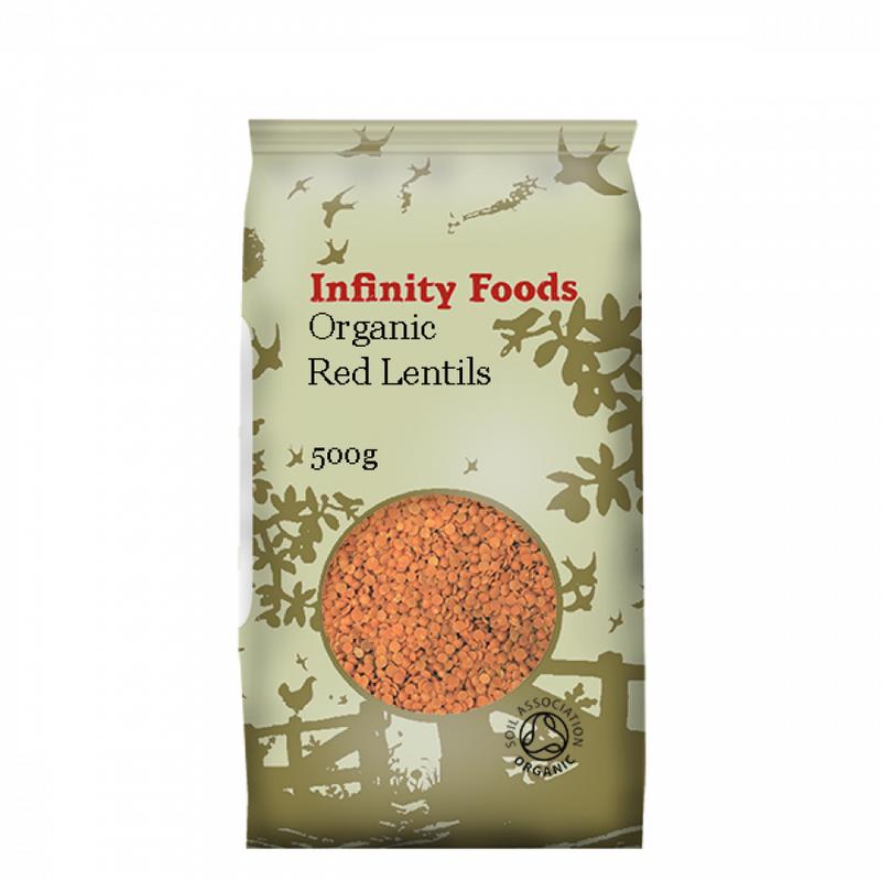 Infinity Foods Organic Red Split Lentils 500g 0