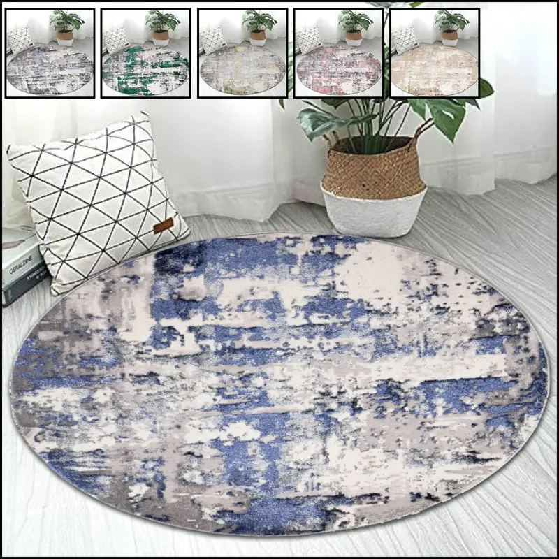 Luxury Anti-Skid Abstract Design  washable  Area Rug Modern  navy Color Rugs Large Area Rugs for Living Room & Bedroom Runner Rugs  carpets  for Hallways Entrance  Circular Round Rugs Floor  mats & rugs 2