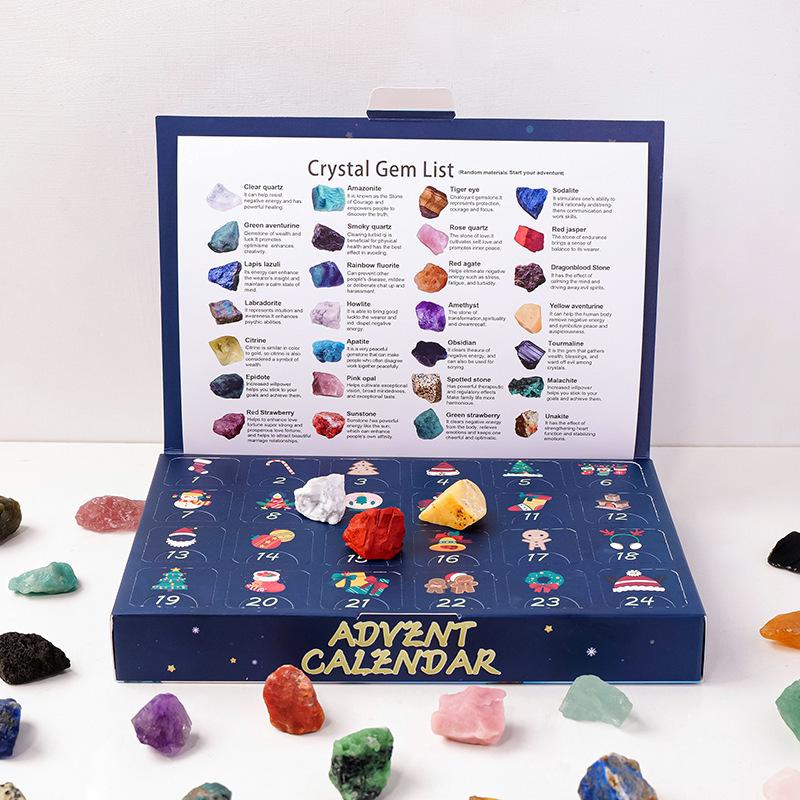 Crystal Adventure Gift Box for children Natural Science, Best Christmas Gift for Children, Crystal Collection Crystal Kit, Popular Tumbled Crystals Crystal Starter Set for boy/girl, Natural crystal rough stone children's gemstone mineral box birthday gift 3