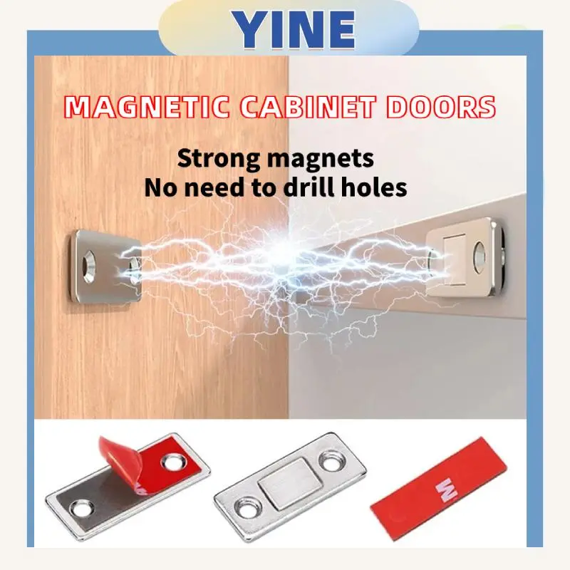 Cabinet Magnetic Catch Ultra Thin Cabinet Door Magnets Stick on Drawer Magnets Cabinet Latch Magnetic Closures for Cabinets Kitchen Closet Door Closing Magnetic Door Catch Closer 0