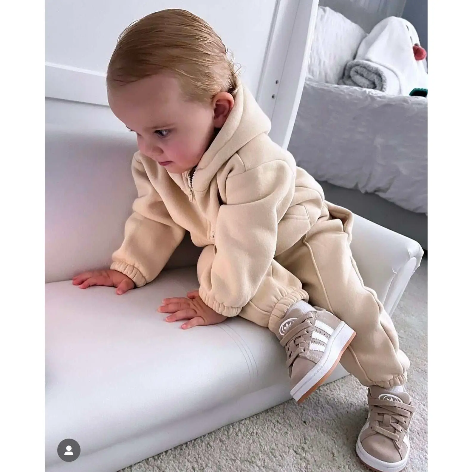 Cream fleece tracksuit