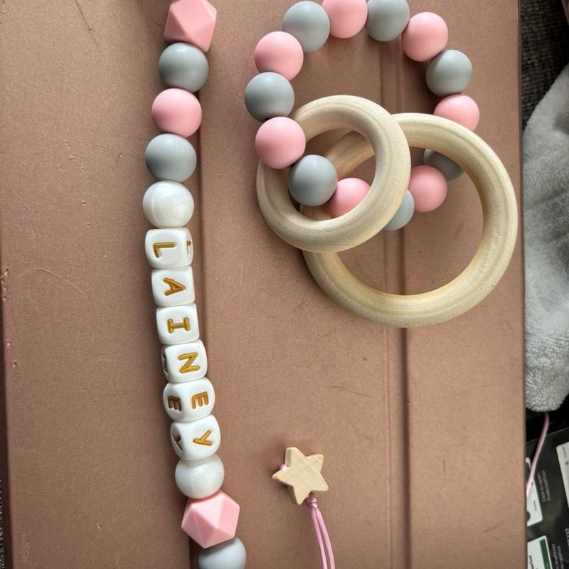 Baby Dummy Clip and Teething Ring Bundle - Perfect for Soothing Your Little One 3