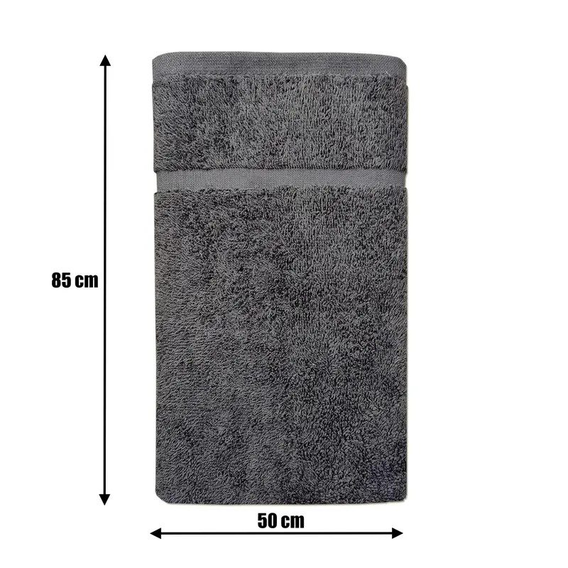 A & B TRADERS - 2x Cotton Hand Towels - 100% Ring Spun Quick Dry Hand Towels - Large Size 50 x 85cm Soft Absorbent Reusable 5