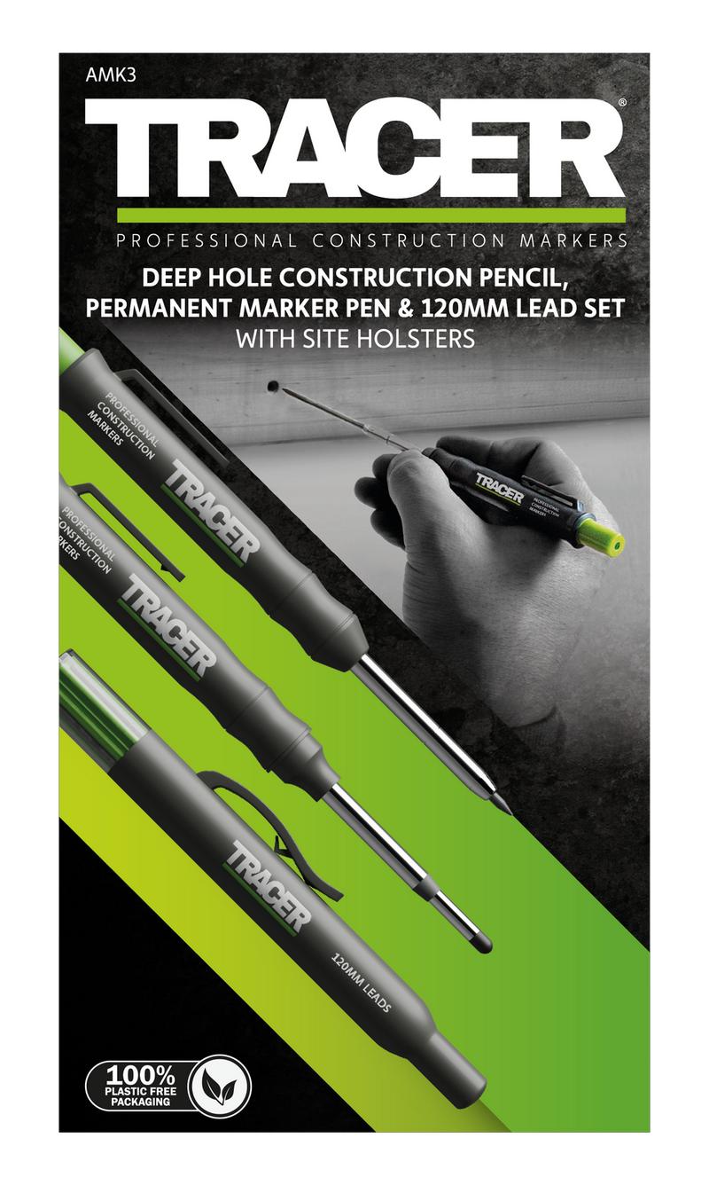 Product Introduction of Tracer AMK3 Deep Hole Pencil + Holster, 4 x Refill 0