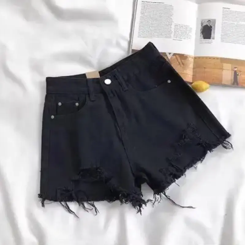 Womenswear High Waist Denim Ripped Women Short Shorts Fit 2