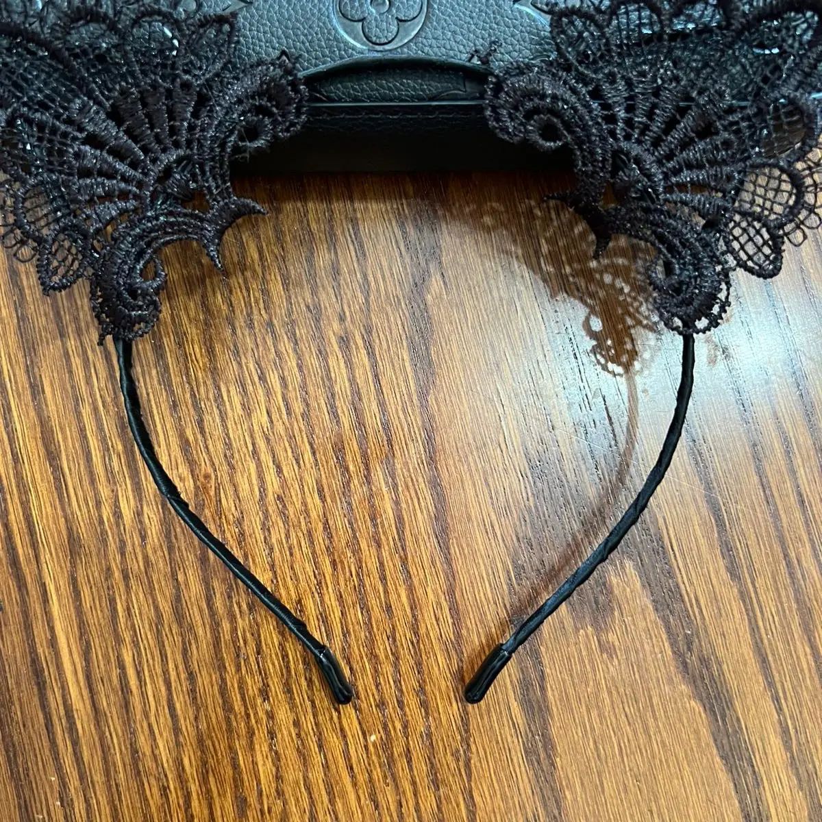 2pcs Black Cat Ears Headband Lace