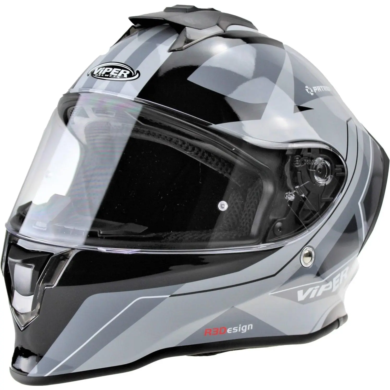 ViPER RS-55 Full Face Motorcycle Helmet - Cyclone Grey