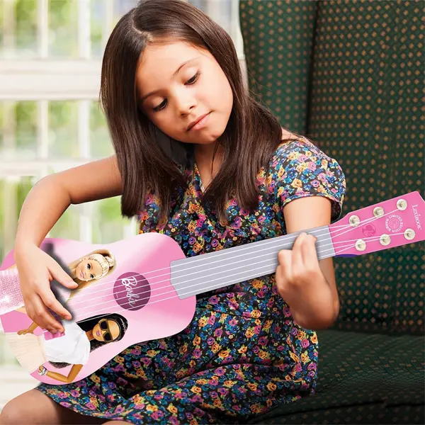 Lexibook Barbie, My First Guitar for Children with 6 nylon strings, 53cm long, Pink 4